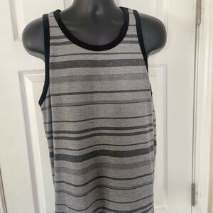 Striped Gray and Black Tank Top